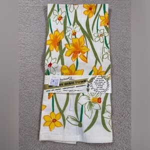 Vintage Leacock & Co Made in USA Floral 100% cotton dish towel